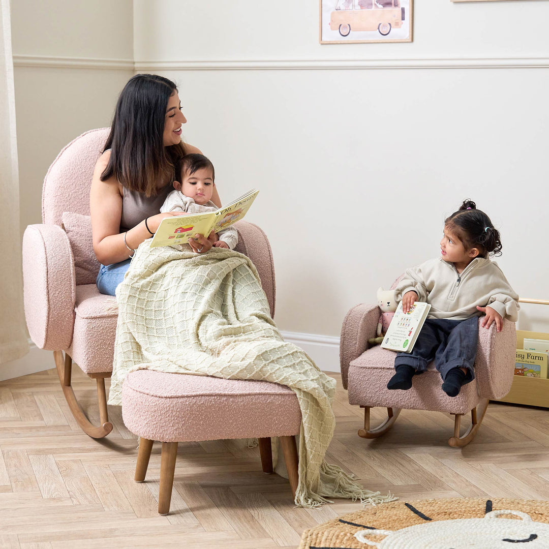 Tutti Bambini Micah Mini Me Children's Rocking Chair - Boucle Blush