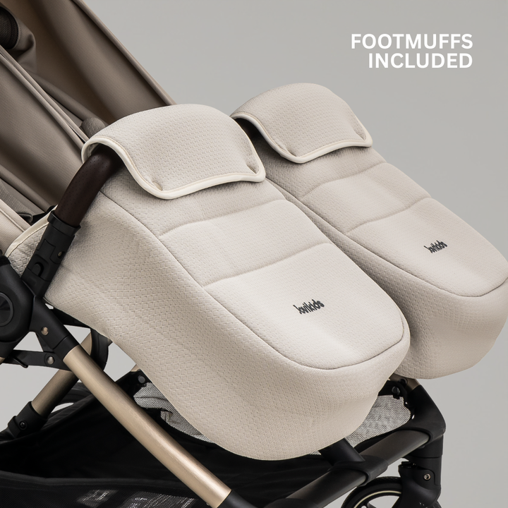 JoviKids Ayla Compact Twin Pushchair - Beige