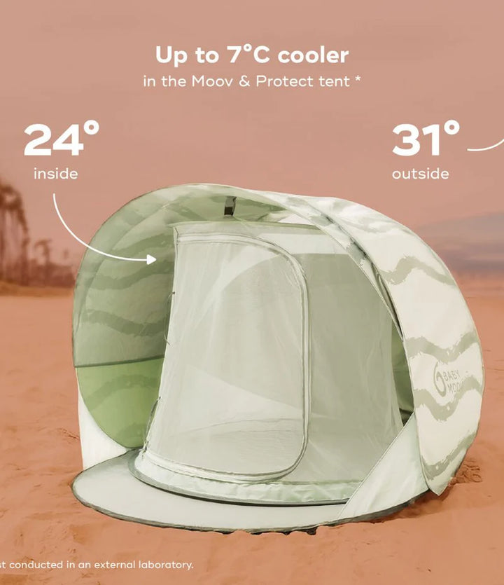 Babymoov Moov & Protect Anti UV Cooling Tent 50+ UPF - Green Lagoon