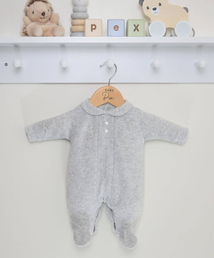 Pex Classic Sleepsuit - Silver Grey: Newborn