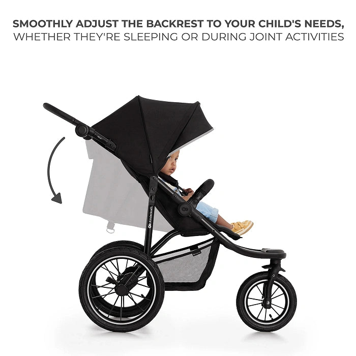 Kinderkraft Helsi2 3-Wheeled All Terrain Pushchair - Black