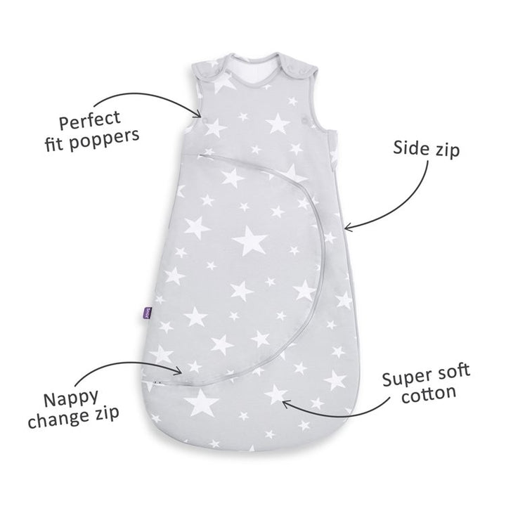 SnuzPouch Sleeping Bag 0-6m 2.5 Tog – White Stars