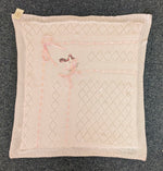 Beau Kid Rocking Horse Knitted Baby Blanket - Pink