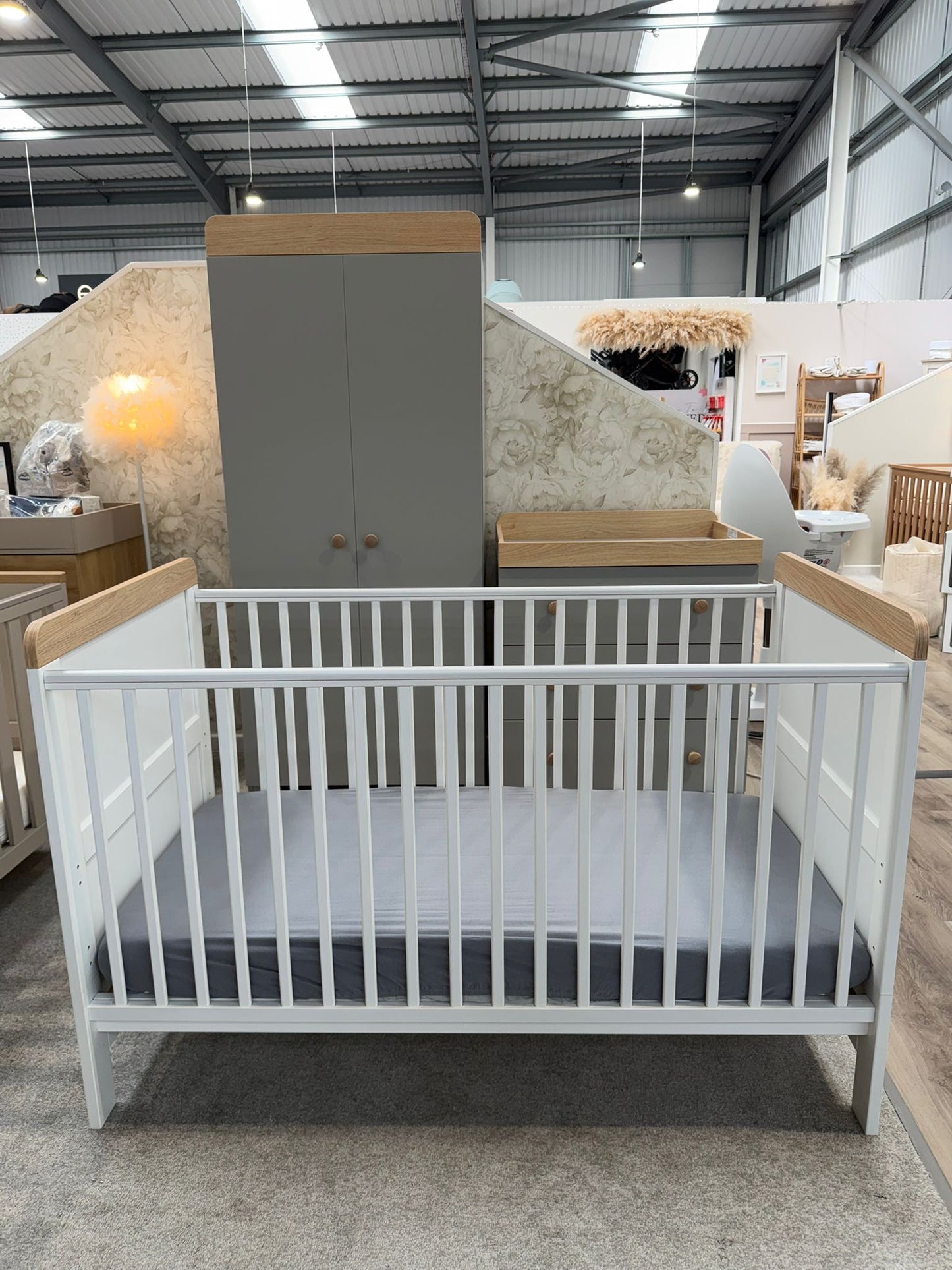 EX DISPLAY Little Acorns 3 Piece Furniture Set Grey/White (COLLECTION OR LOCAL DELIVERY ONLY)