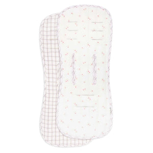 Avery Row Pram Liner - Anemone/Pink Check