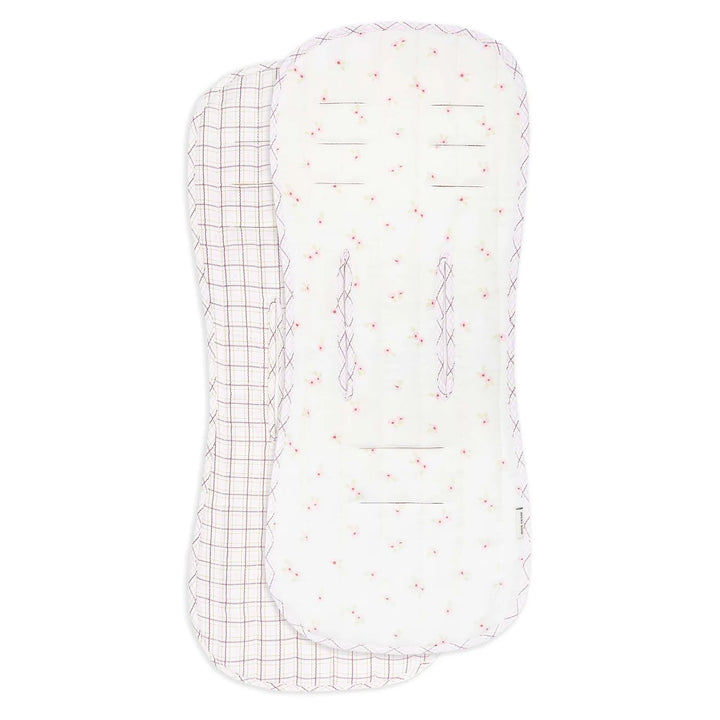 Avery Row Pram Liner - Anemone/Pink Check