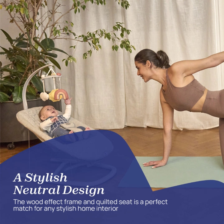 EX DISPLAY Chicco Zen Wave Rocker – Wooden Grey