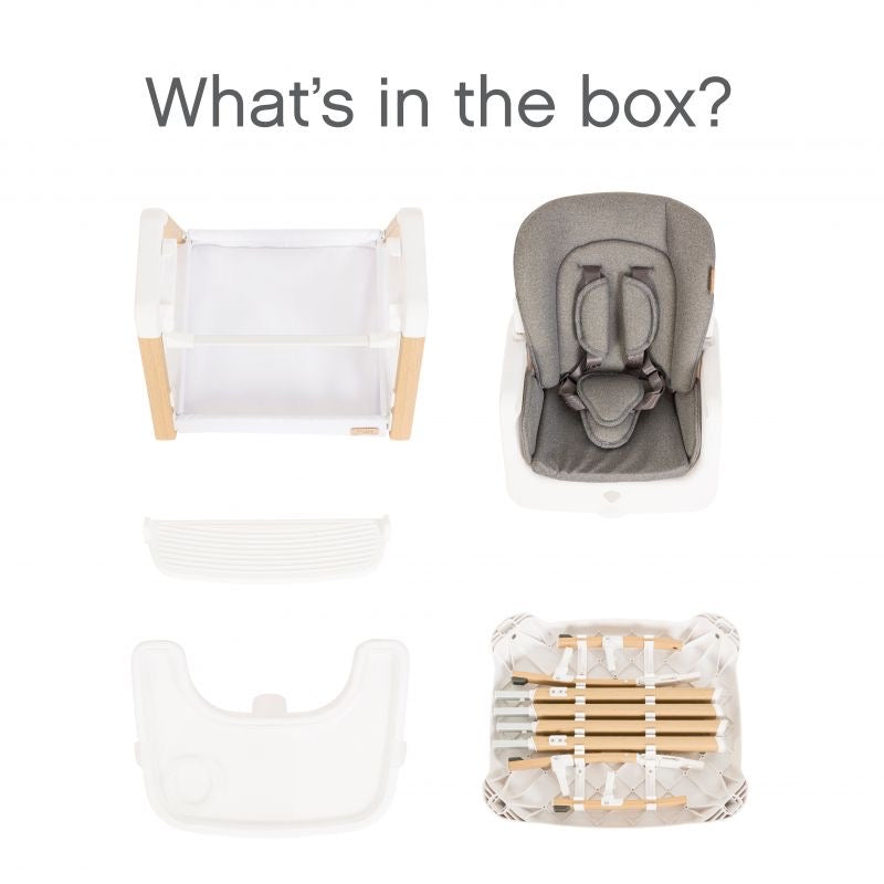 Tutti Bambini 2in1 Nova Highchair/Rocker Bundle - Oak/White