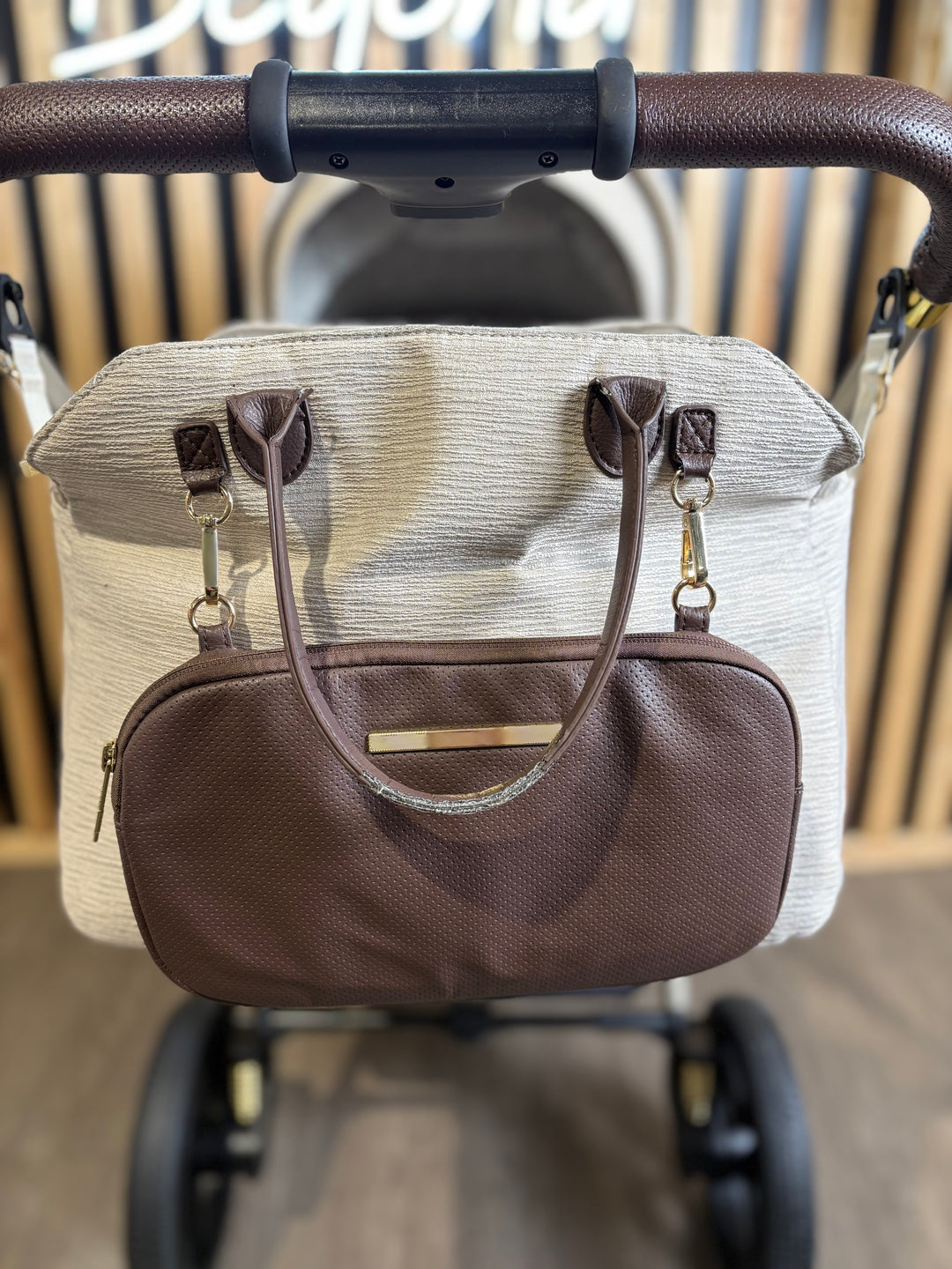 PRE LOVED Venicci Tinum Upline Travel System - Stone Beige