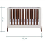 Tutti Bambini Fuori Mini Cot Bed - White Sand & Warm Walnut