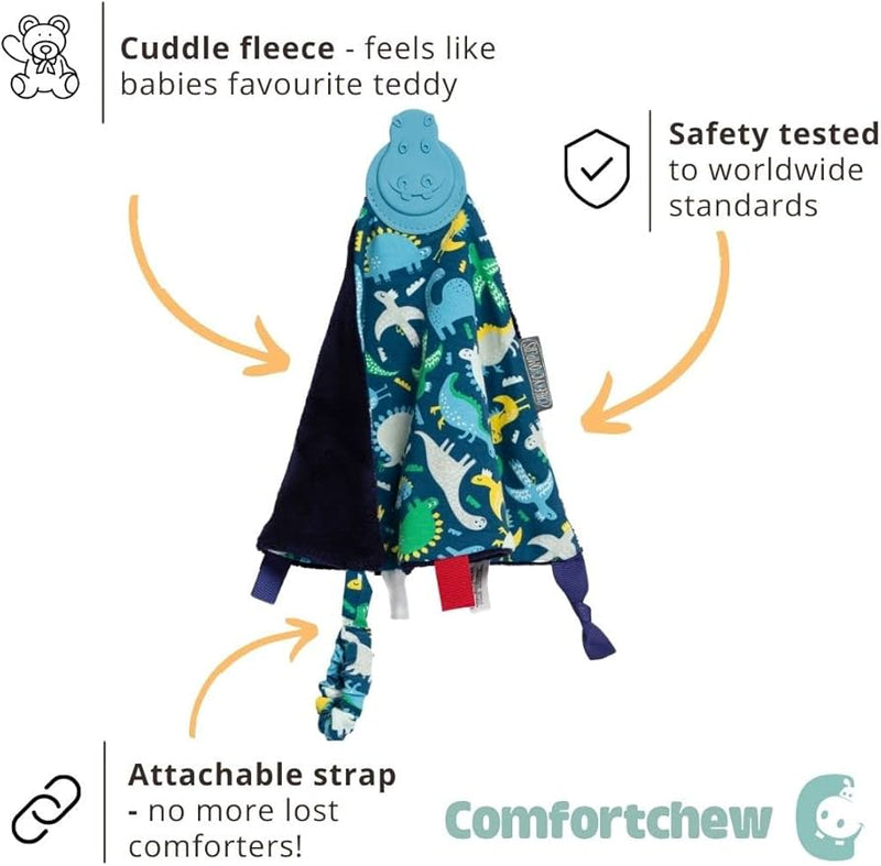 Cheeky Chompers Comfortchew Baby Comforter With Teether - Baby Dino