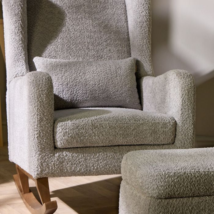 Tutti Bambini Harper Rocking Chair & Footstool - Cloud Grey
