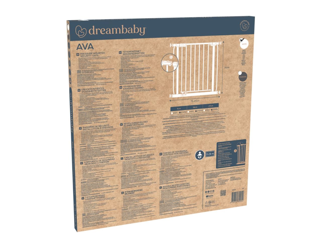 Dreambaby Ava Security Gate - White