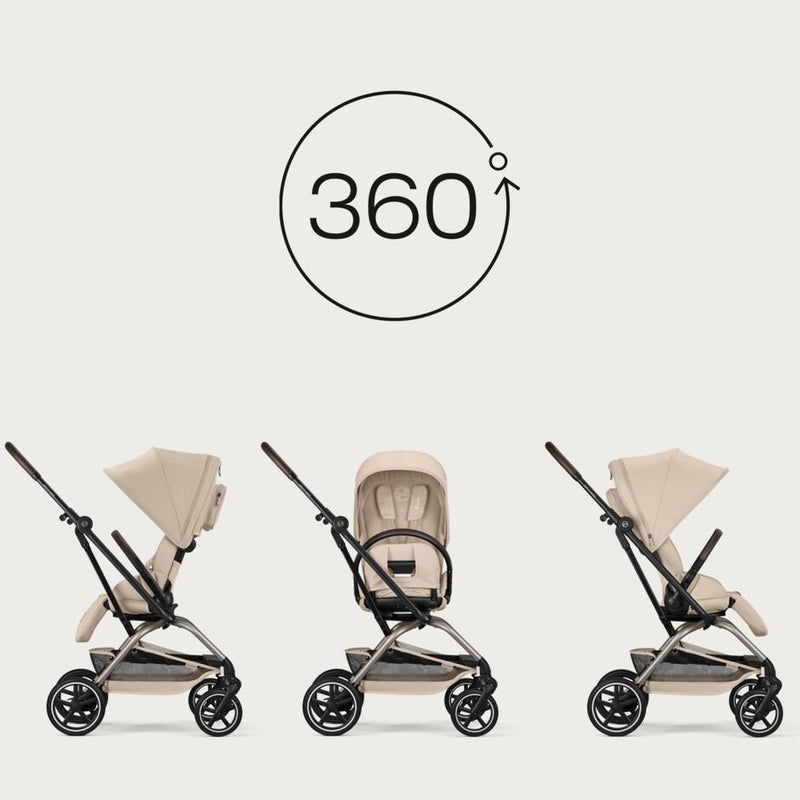 Cybex Eezy S Twist +2 Stroller - Almond Beige (2026 Model)