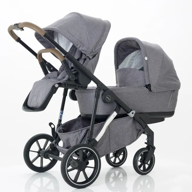 Mee-Go Uno+ Tandem Pushchair - Pearl Grey