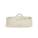 Ickle Bubba Nova Crochet Moses Basket + White Stand - Cloud
