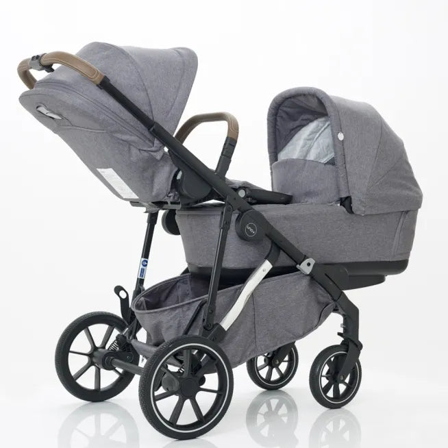 Mee-Go Uno+ Tandem Pushchair - Pearl Grey