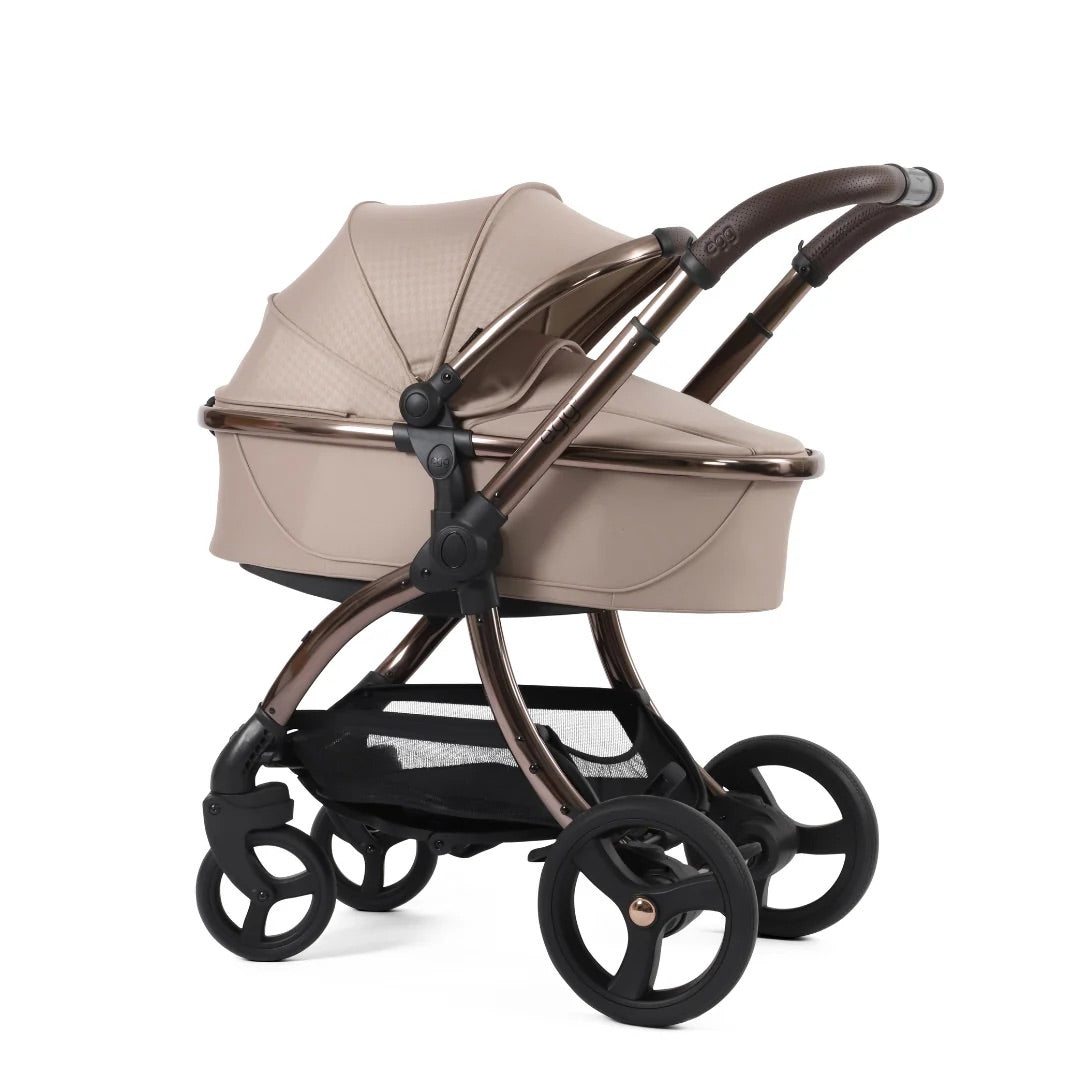 Egg3, Cybex Cloud T (Black) + Base T Travel System- Houndstooth Almond