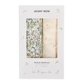 Avery Row Extra Large Organic Baby Muslins, Set of 2 - Riverbank/Nettle Scatter