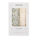 Avery Row Extra Large Organic Baby Muslins, Set of 2 - Riverbank/Nettle Scatter