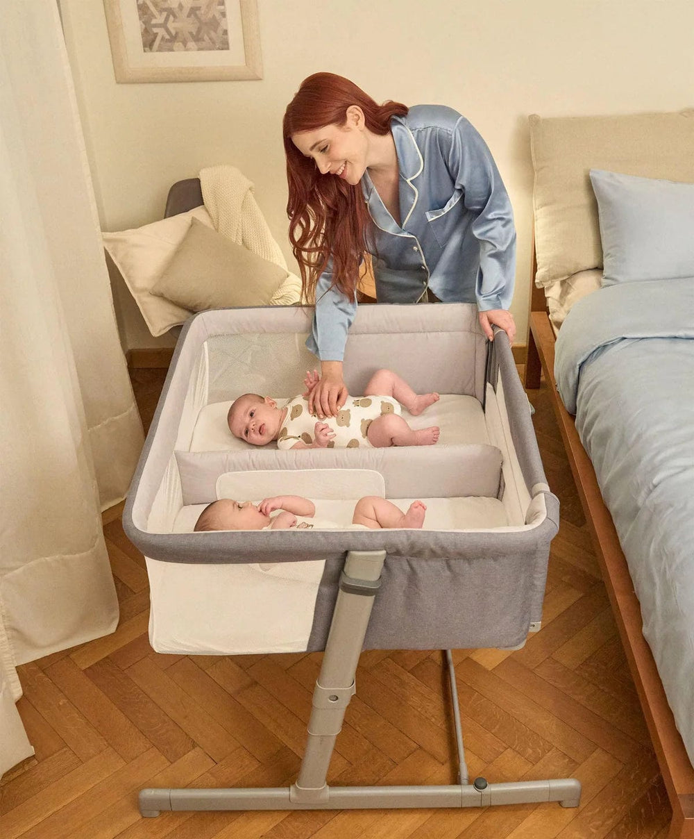 Chicco Next2Me Twins Bedside Crib - Magnet Grey