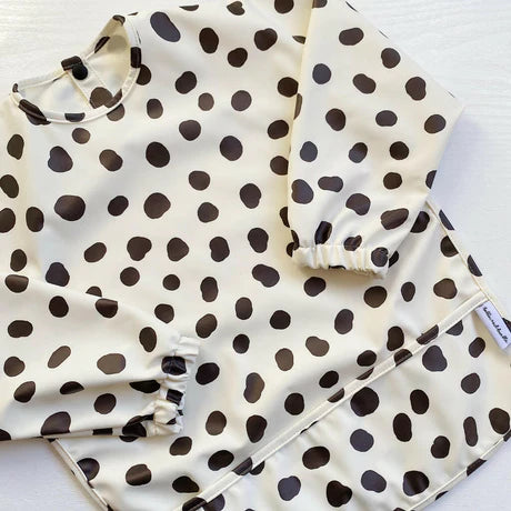 Bobbin & Bumble Long Sleeved Baby Bib - Spotty