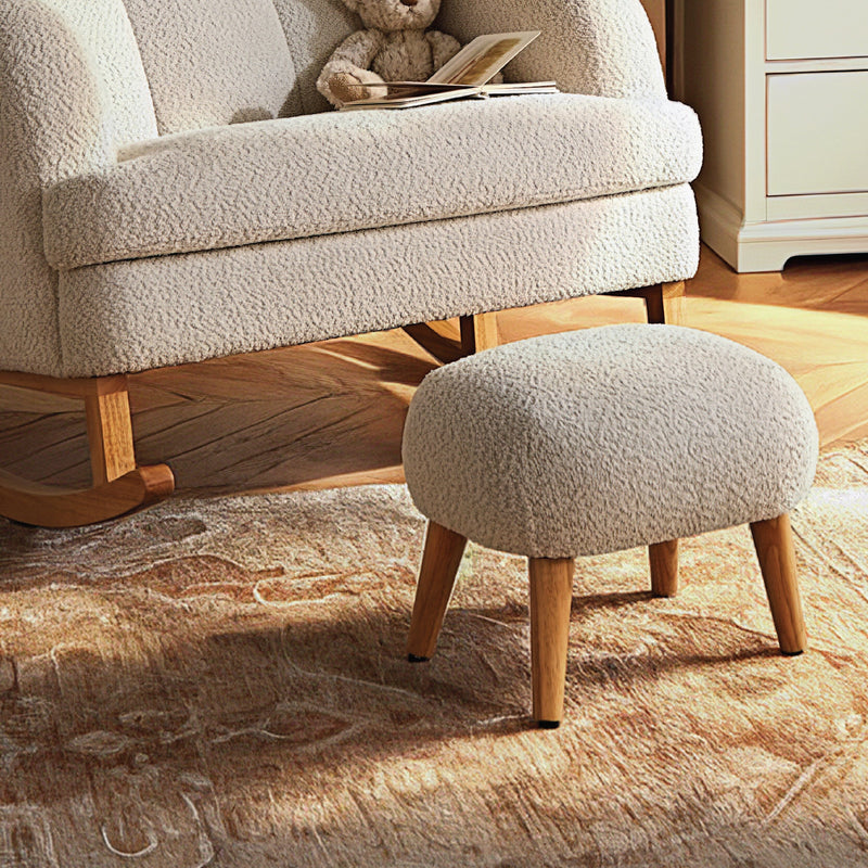 CuddleCo Etta Cuddle Nursing Chair & Foot stool - Boucle Mushroom
