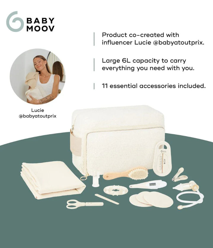 Babymoov Curl White Shearling Baby Toiletry Bag