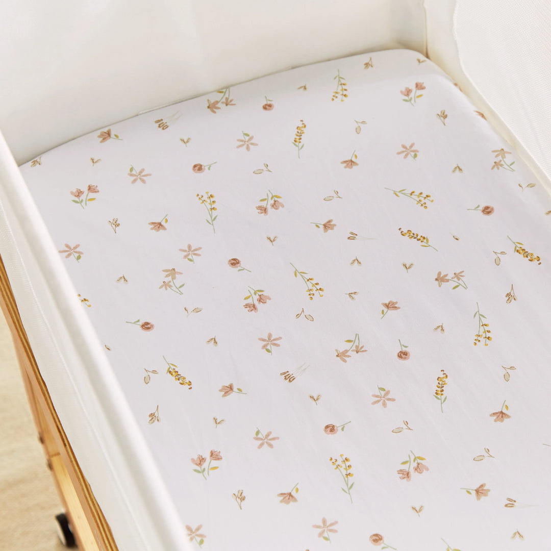 CuddleCo 2 Pack Universal Crib/Co-Sleeper Sheets - Cashmere Meadow