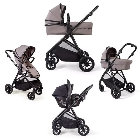 Redkite Push Me Savanna i Travel System Ultimate Baby Essentials Bundle - Grey
