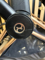 PRE LOVED Cybex Priam 3in1 Travel System + EX DISPLAY COT LUX - Sepia Black on Rose Gold