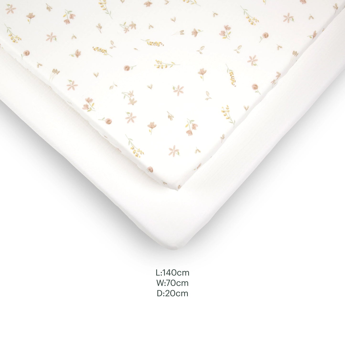 CuddleCo 2 Pack Cot Bed Sheets - Cashmere Meadow