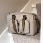 My Babiie Deluxe Changing Bag - Oatmeal Herringbone
