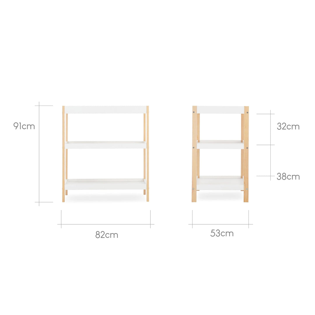 Cuddleco Nola 3 Piece Nursery Furniture Set - White & Natural