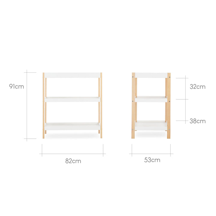 Cuddleco Nola 3 Piece Nursery Furniture Set - White & Natural