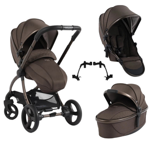 egg3 Tandem Double Stroller - Chocolate Velvet