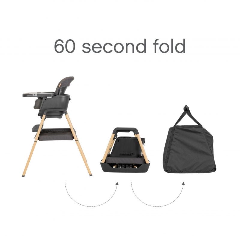 Tutti Bambini 2in1 Nova Highchair/Rocker Bundle - Grey/Oak