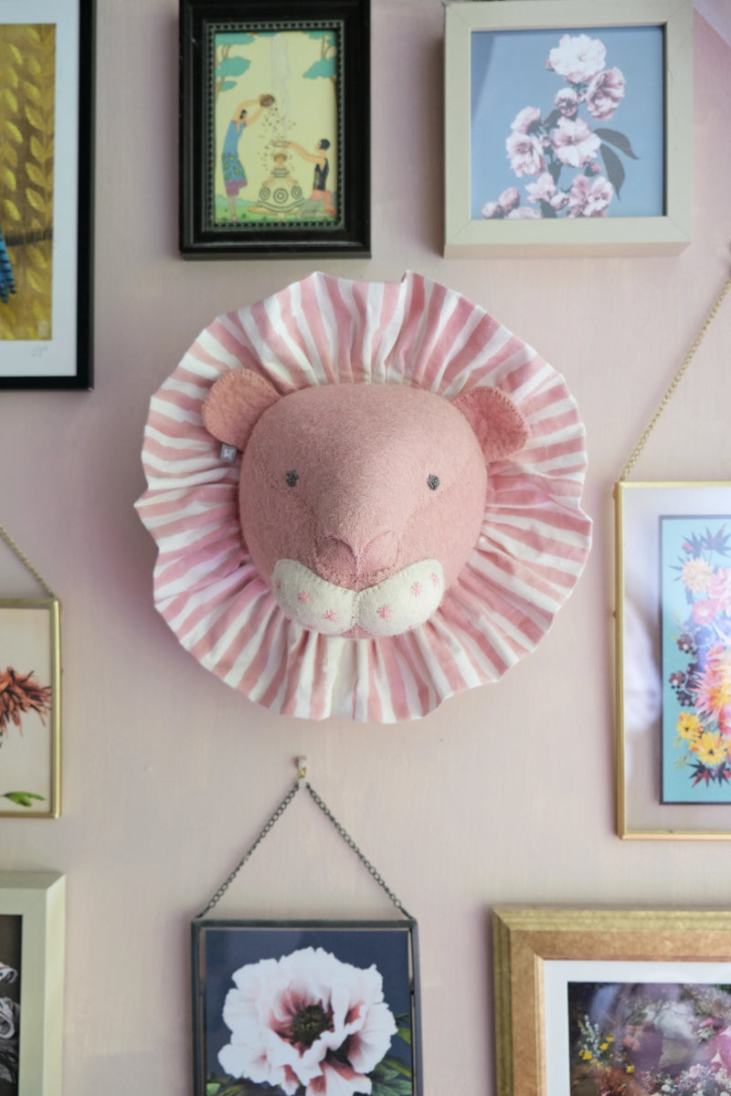 Fiona Walker Lion with Vintage Ruff Head Mini - Pink