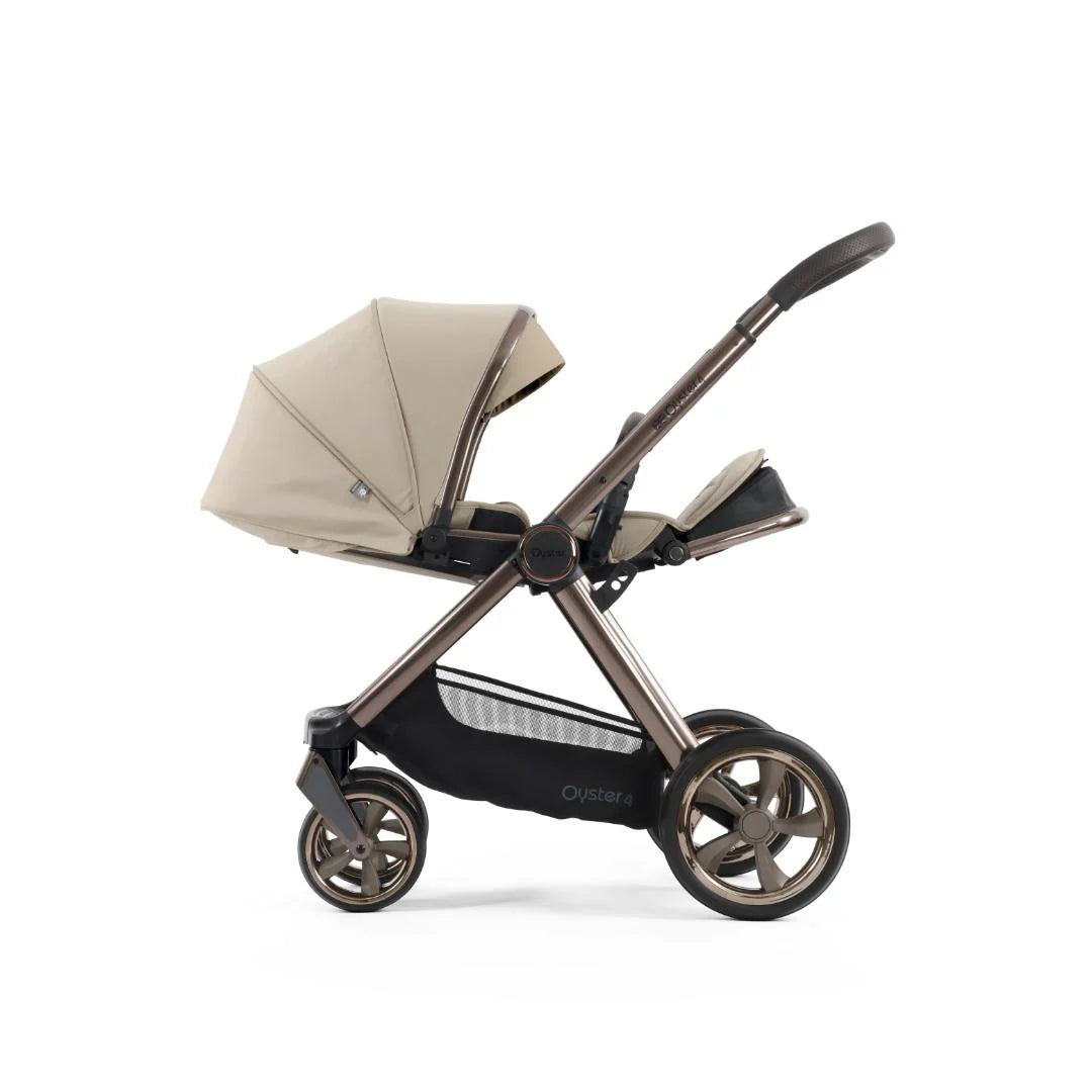 Oyster4 Luxury Travel System Bundle Inc Capsule 360 Car Seat - Buttermilk