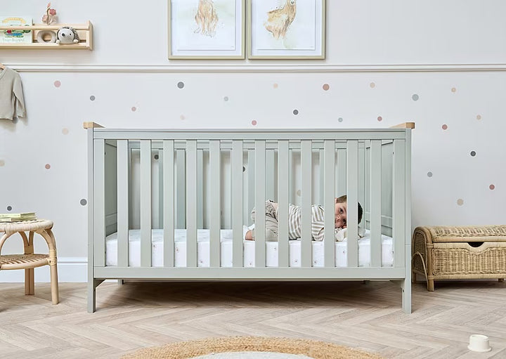 Tutti Bambini Misha Cot Bed - Sage & Golden Oak