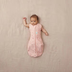 ergoPouch Organic All Year Cocoon Swaddle 1 Tog Sleeping Bag - Pink Daisies