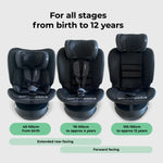 My Babiie MBCS200 Spin R129 Car Seat with Top Tether - Black