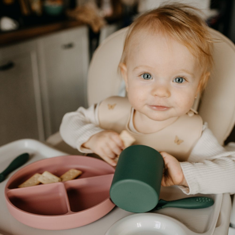 PETITE&MARS Silicone divided plate - Sand