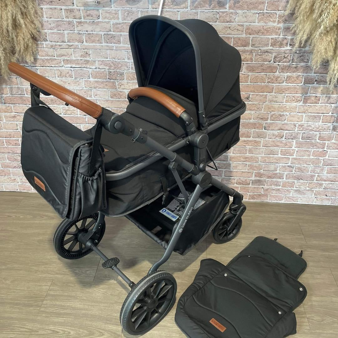 PRE LOVED Ickle Bubba Cosmo All-in-One I-Size Travel System - Black/Tan