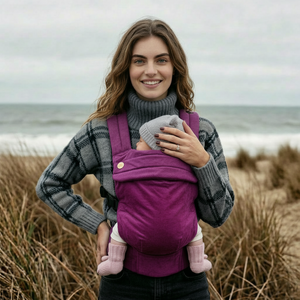 Bizzi Growin Velvet Baby Carrier - Berry Kiss