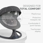 Kikkaboo Electrical Side To Side Codie Swing - Dark Grey