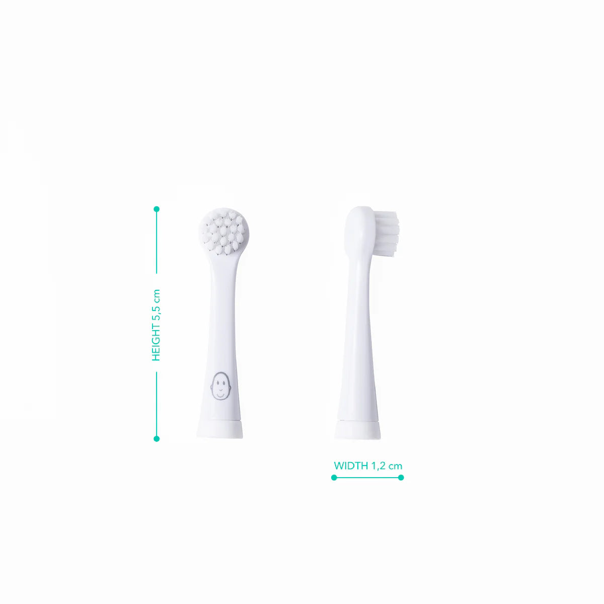 Matchstick Monkey Baby Electric Sonic Toothbrush Replacement Heads (2 Pack)