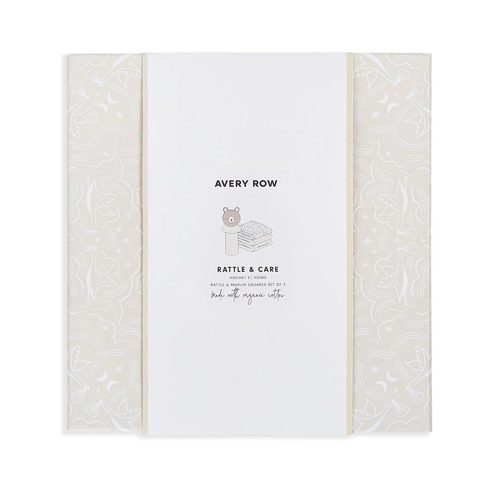 Avery Row Rattle & Care New Baby Gift Set - Nature Trail