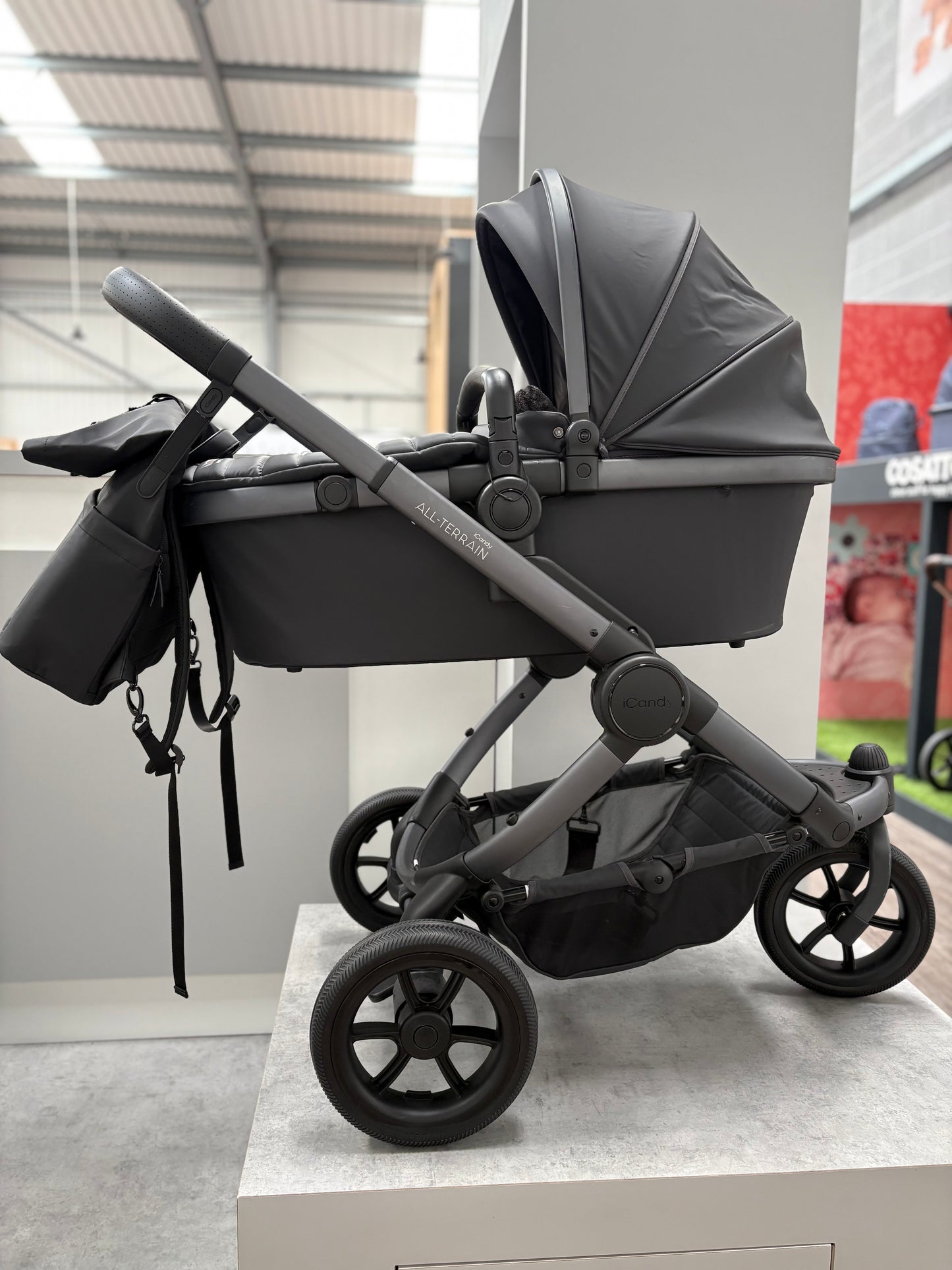 EX DISPLAY iCandy Peach 7 All-Terrain Pram & Pushchair Combo + Footmuff - Storm Grey