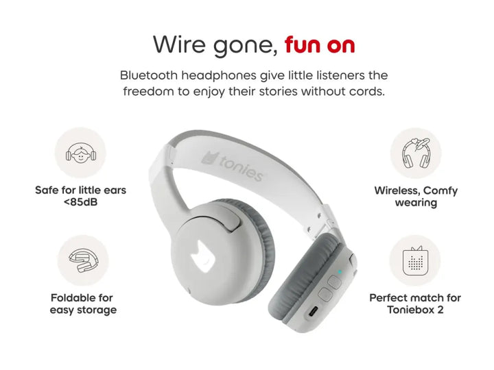 Toniebox 2 Bluetooth Headphones - Moon Grey